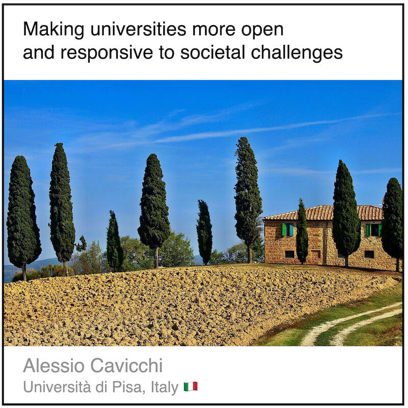 Download PDF: Making universities more open and responsive to societal changes by Alessio Cavicchi (Università di Pisa, Italy).