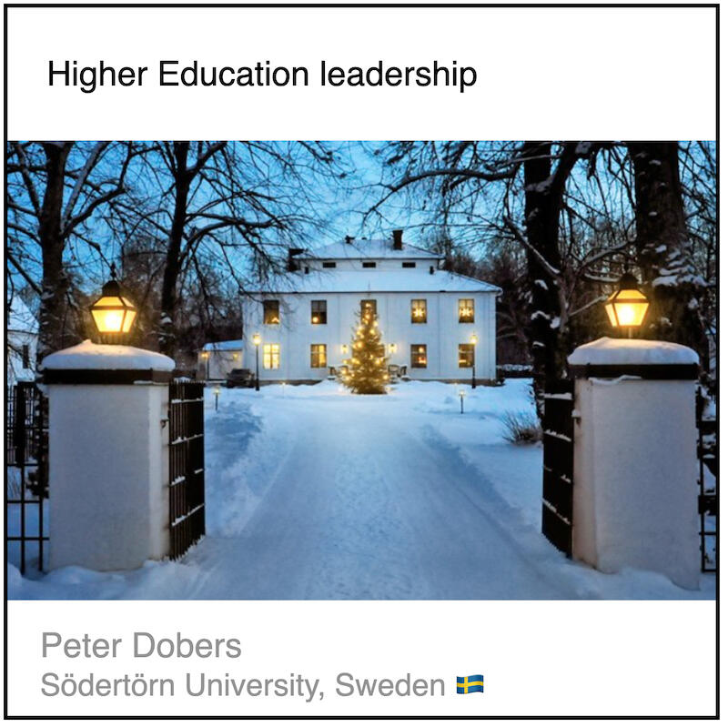 Express 1(1) Peter Dobers Download PDF: Higher education leadership by Peter Dobers (Södertörn University, Sweden).